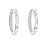 0.50CT Lab-Grown Pave-Set Diamond Hinged Hoop Earrings