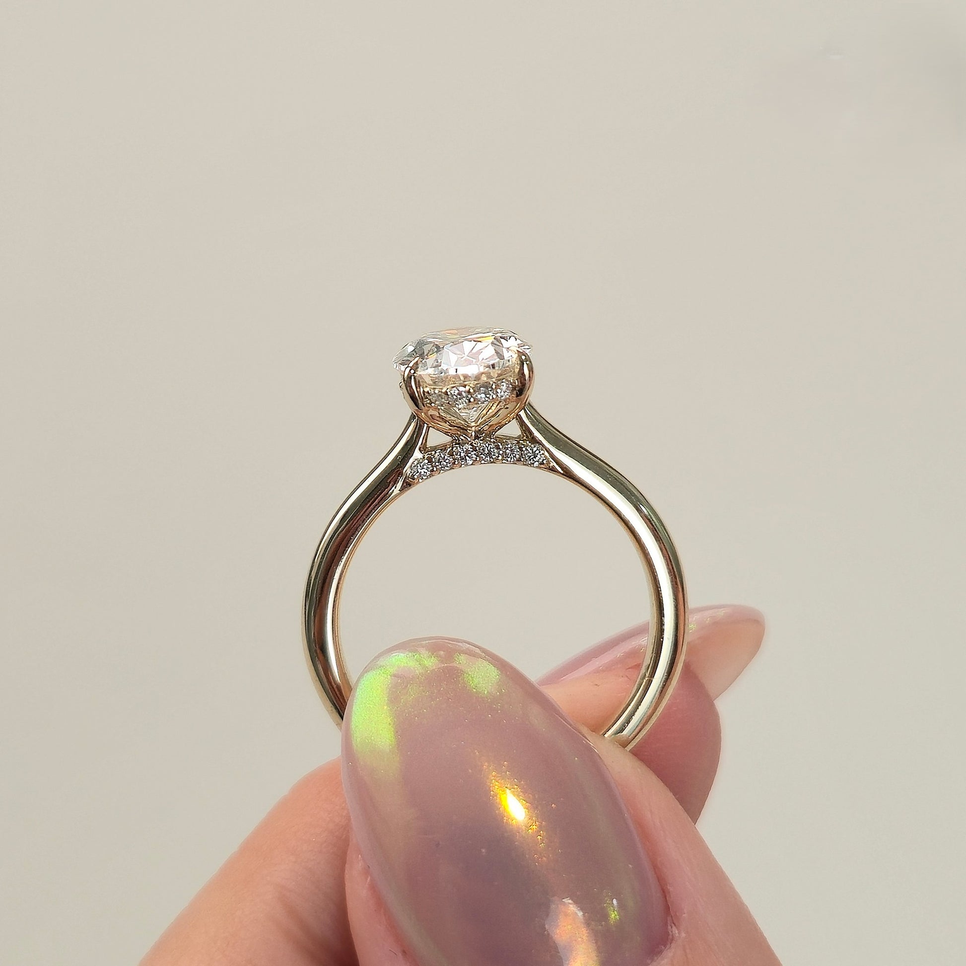 2ct Lab Grown Oval Diamond Ring | IGI