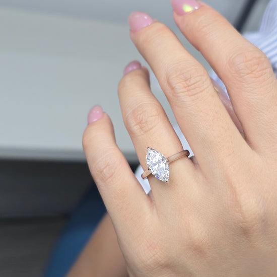 2ct Lab Grown Marquise Diamond Ring | IGI