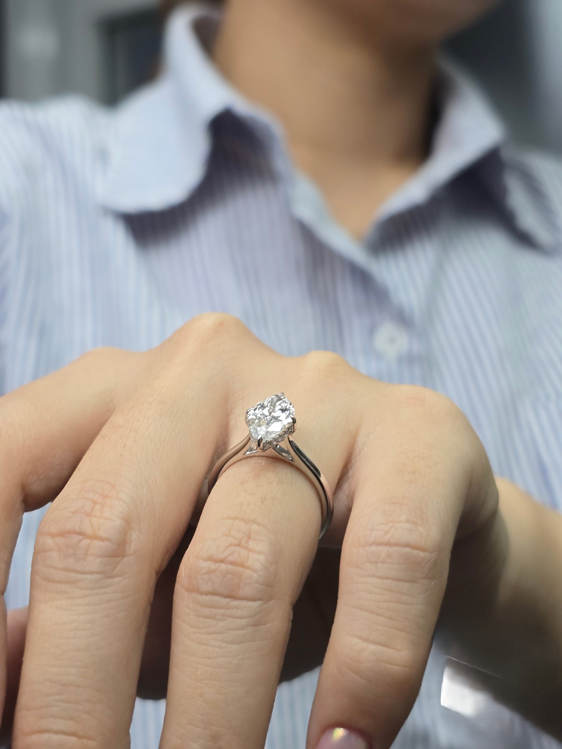 2ct Lab Grown Marquise Diamond Ring | IGI