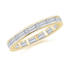 Channel-Set Baguette Diamond Full Eternity Wedding Ring Solid Gold