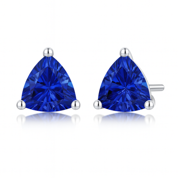 1.50ct Martini-Set Trillion Tanzanite Stud Earrings