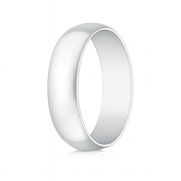 High Polished Domed Men's Comfort Fit Wedding Band