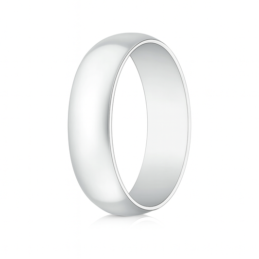 High Polished Domed Men's Comfort Fit Wedding Band