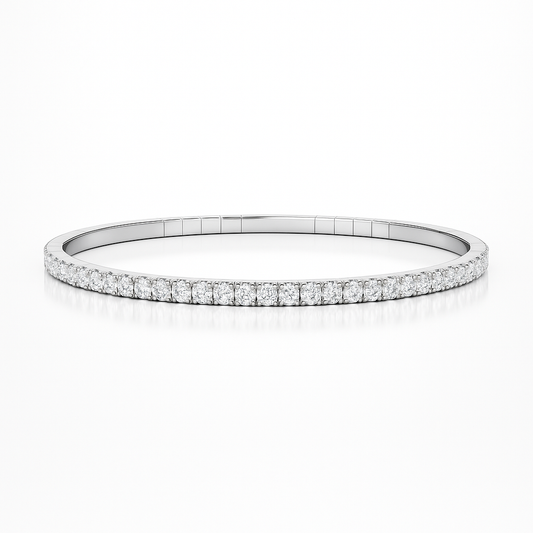 Classic Round Lab Grown Diamond Flex Bangle