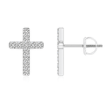 0.50ct Lab-Grown Diamond Cross Stud Earrings