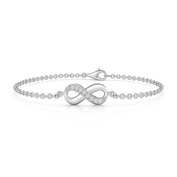 Prong-Set Diamond Infinity Chain Bracelet