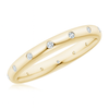 Gypsy-Set Round Diamond Eternity Ring Solid Gold Metal