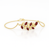 Pear and Marquise Ruby Olive Branch Bracelet
