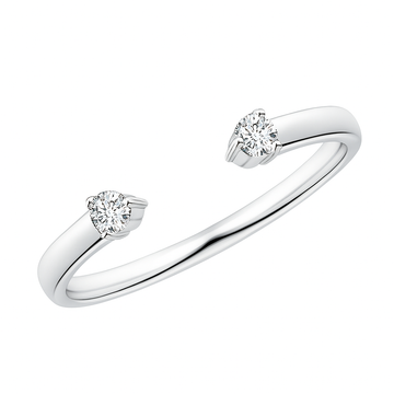 2 Stones Open Wedding Band