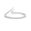 1ct Lab-Grown Round Brilliant Cut Diamonds Platinum Tennis Bracelet