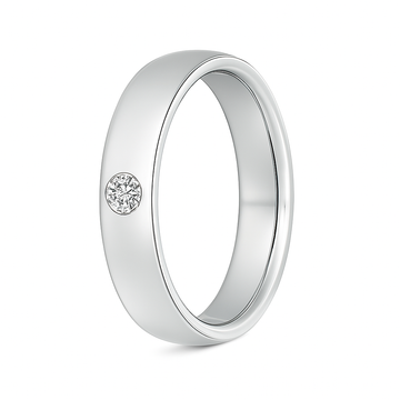 Gypsy Set Round Diamond Solitaire Wedding Ring for Men