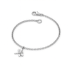 Butterfly Charm Solid Gold Bracelet