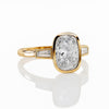 2ct Lab Grown Cushion Diamond Ring | IGI | Bezel Set Ring