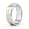 Centre Grooved Matte Finish Wedding Band for Him