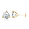 Lab-Grown Round Diamond Prong-Set Martini Stud Earrings
