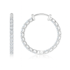 1Cts Lab-Grown Diamond Prong-Set Round Inside Out Hoop Earrings