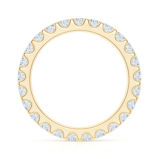 Lab-Grown Shared Prong-Set Diamond Eternity Wedding Band for Her