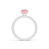Lab Grown Emerald Cut Fancy Intense Pink Diamond Engagement Ring