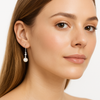 Freshwater Pearl Earrings with Pavé-Set Diamond