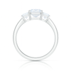 Lab-Grown Emerald-Cut Diamond Three Stone Ring