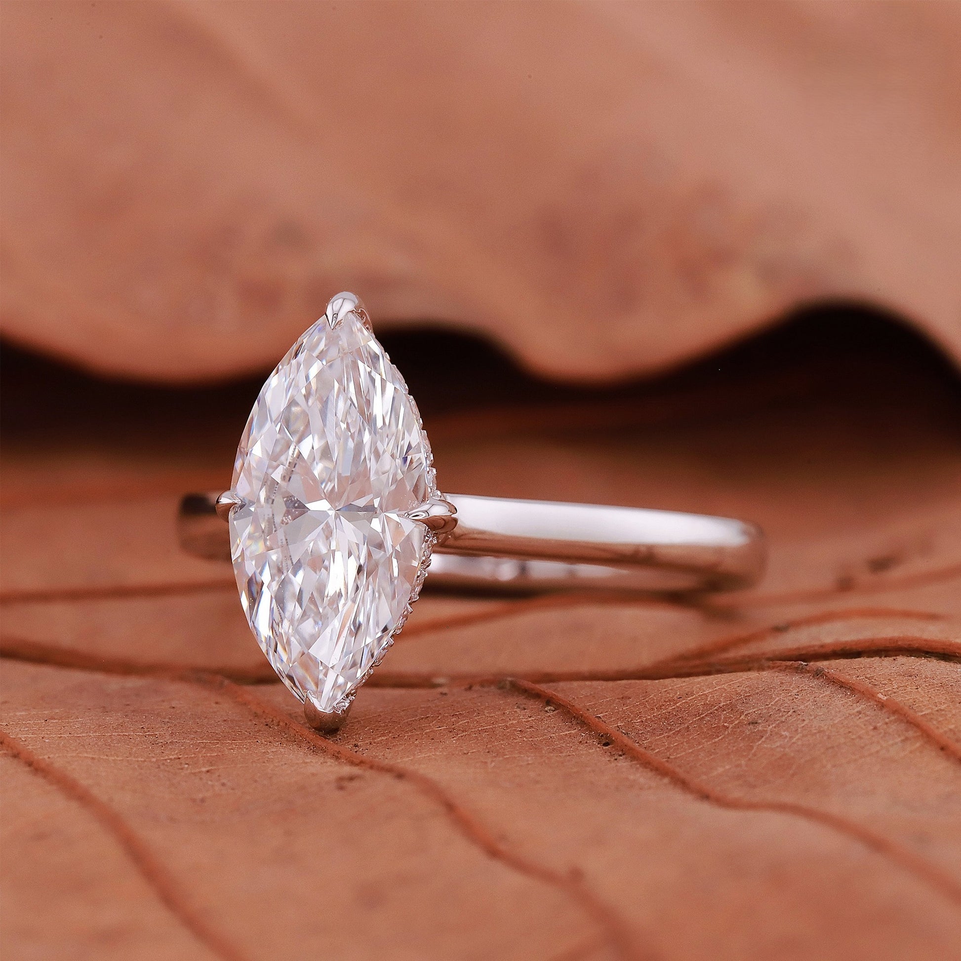 2ct Lab Grown Marquise Diamond Ring | IGI