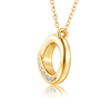 Sideways Pave-Set Diamond Infinity Necklace