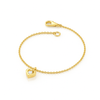 Channel Setting Round Lab Grown Charm Delicate Heart Shape Bracelet