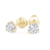 Lab-Grown Round Diamond Prong-Set Martini Stud Earrings