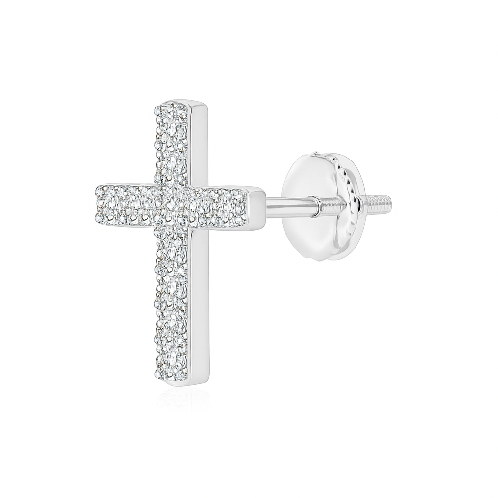 0.50ct Lab-Grown Diamond Cross Stud Earrings