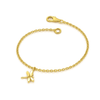 Butterfly Charm Solid Gold Bracelet