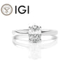 1ct Lab Grown Oval Diamond Ring, IGI