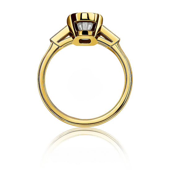 2ct Lab Grown Cushion Diamond Ring | IGI | Bezel Set Ring