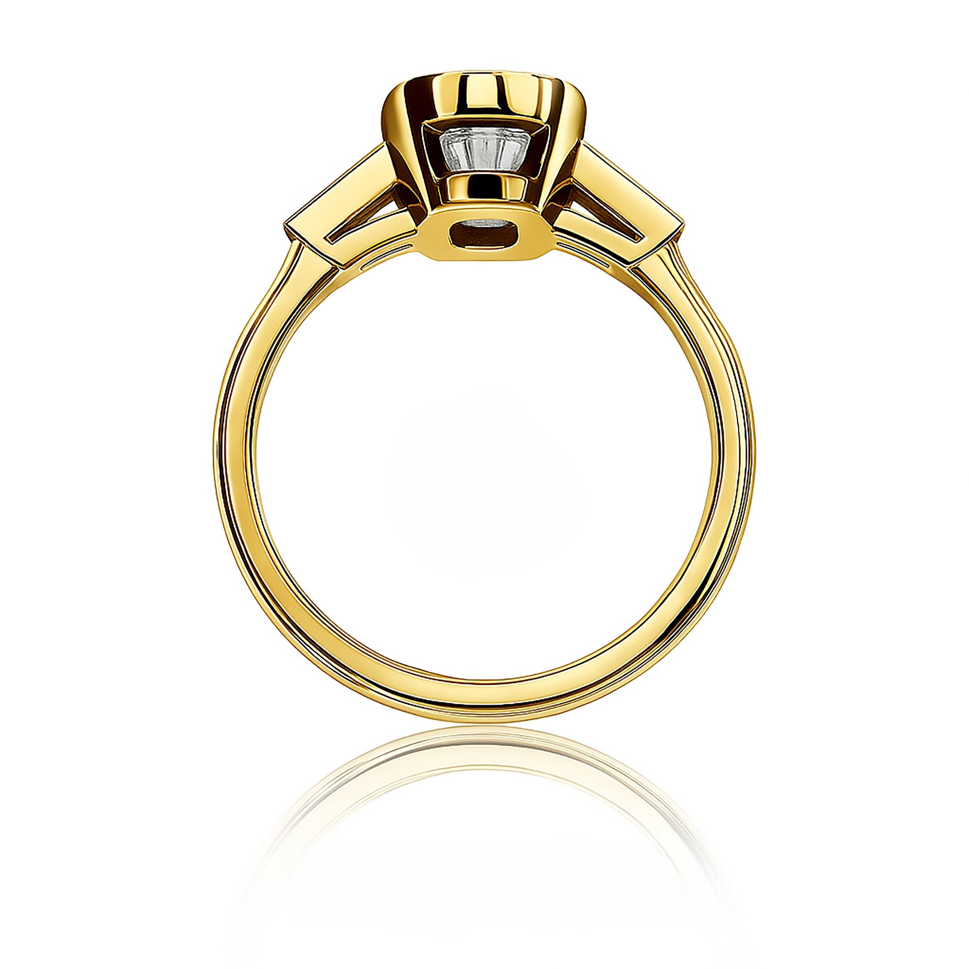 2ct Lab Grown Cushion Diamond Ring | IGI | Bezel Set Ring