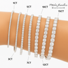 1ct Lab-Grown Round Brilliant Cut Diamonds Platinum Tennis Bracelet