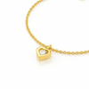Channel Setting Round Lab Grown Charm Delicate Heart Shape Bracelet