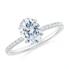 Lab-Grown Oval Diamond Hidden Halo Engagement Ring