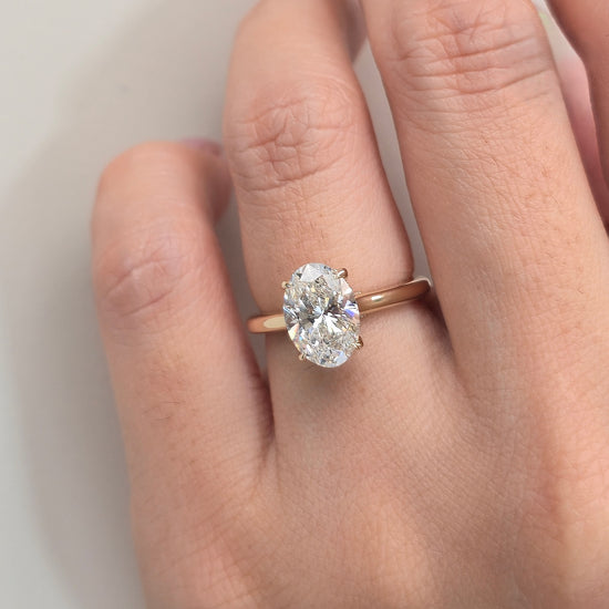 2ct Lab Grown Oval Diamond Ring | IGI