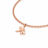 Butterfly Charm Solid Gold Bracelet