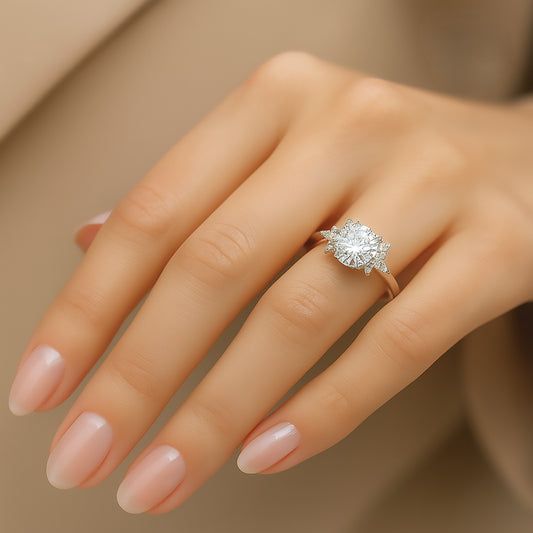 2ct Lab Grown Round Diamond Ring | IGI