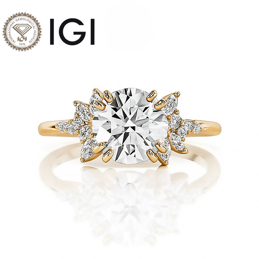 2ct Lab Grown Round Diamond Ring | IGI
