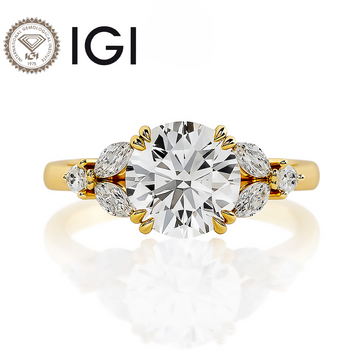 2ct Lab Grown Round Diamond Ring | IGI