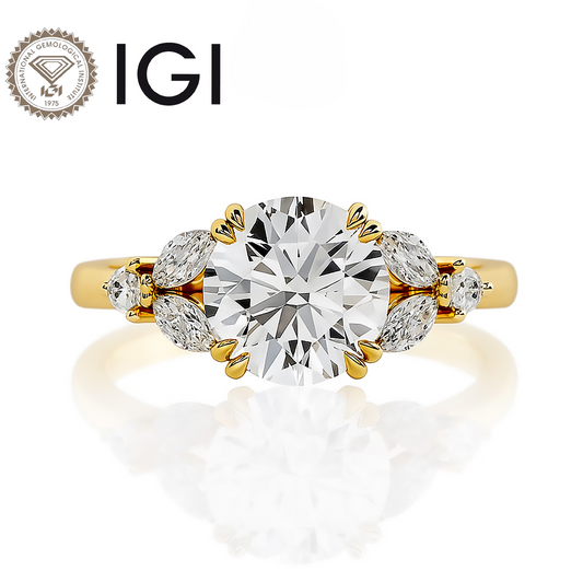 2ct Lab Grown Round Diamond Ring | IGI