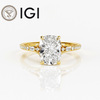 2ct Lab Grown Cushion Diamond Ring | IGI