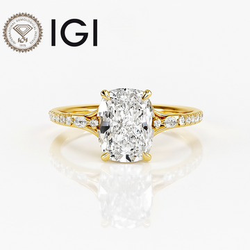 2ct Lab Grown Cushion Diamond Ring | IGI
