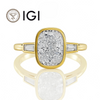 2ct Lab Grown Cushion Diamond Ring | IGI | Bezel Set Ring