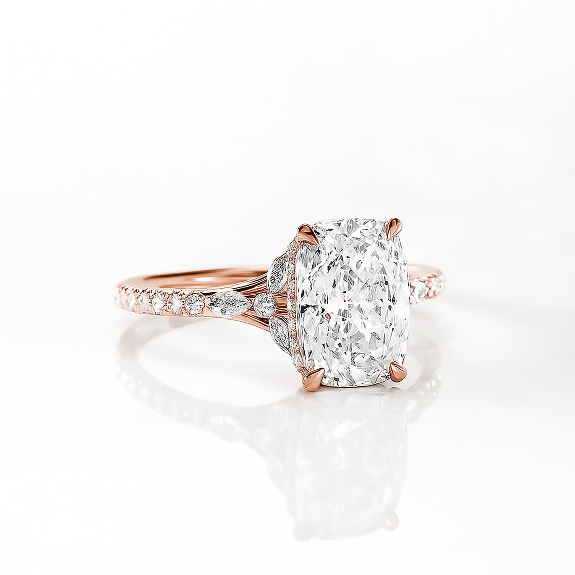 2ct Lab Grown Cushion Diamond Ring | IGI