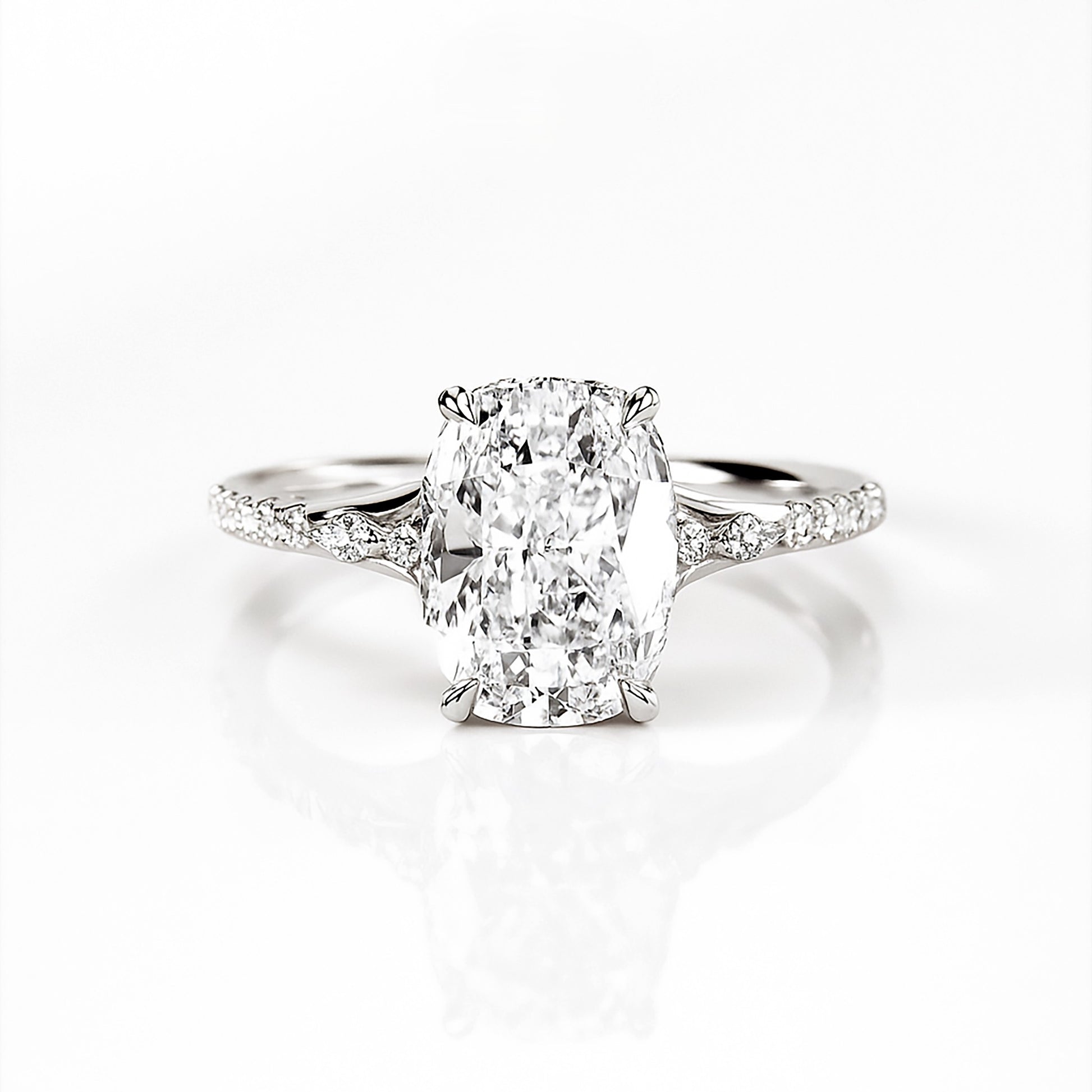 2ct Lab Grown Cushion Diamond Ring | IGI