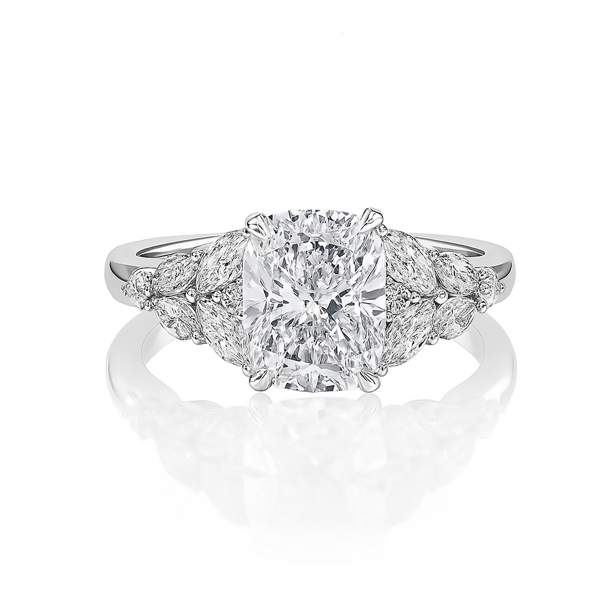 2ct Lab Grown Cushion Diamond Ring | IGI
