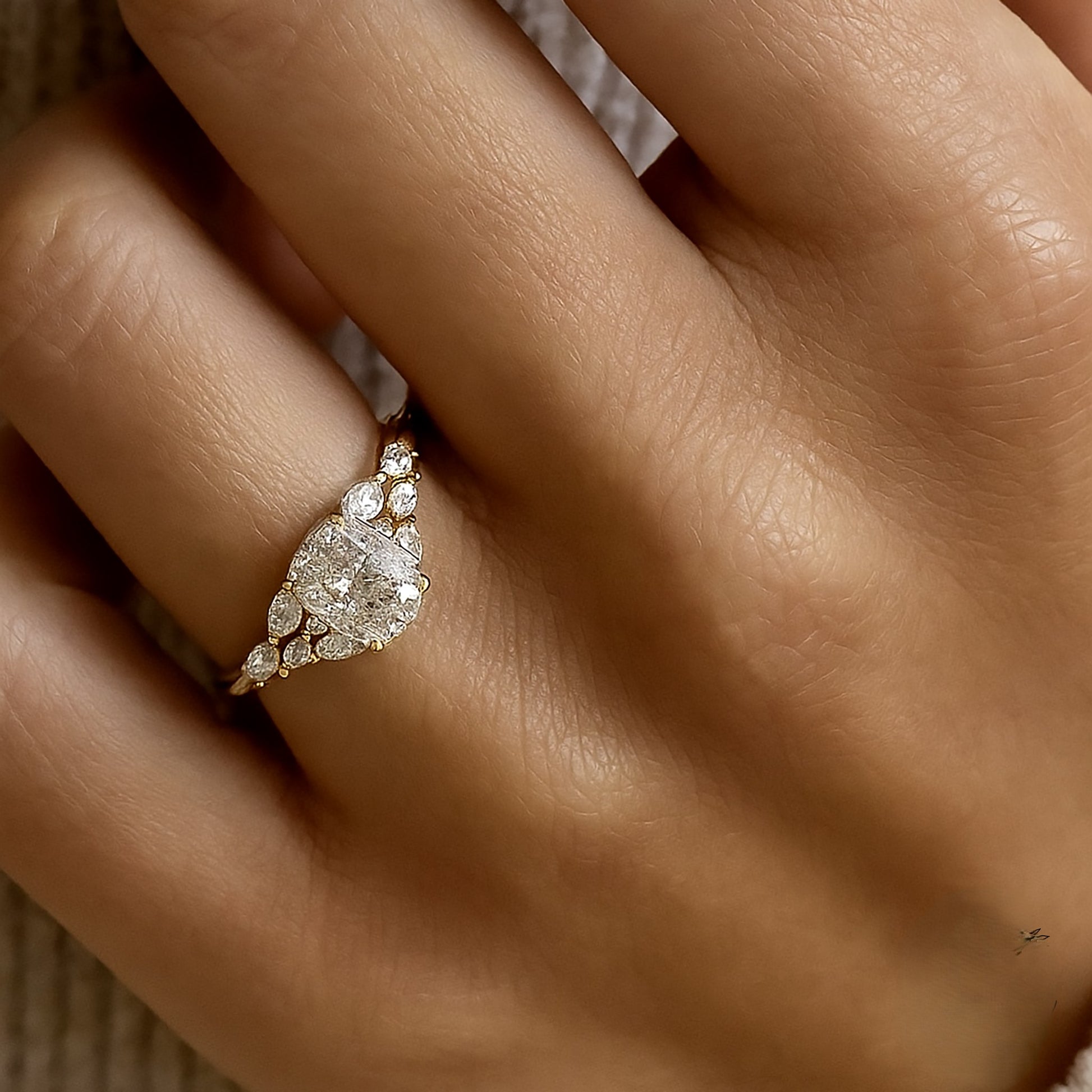 2ct Lab Grown Cushion Diamond Ring | IGI